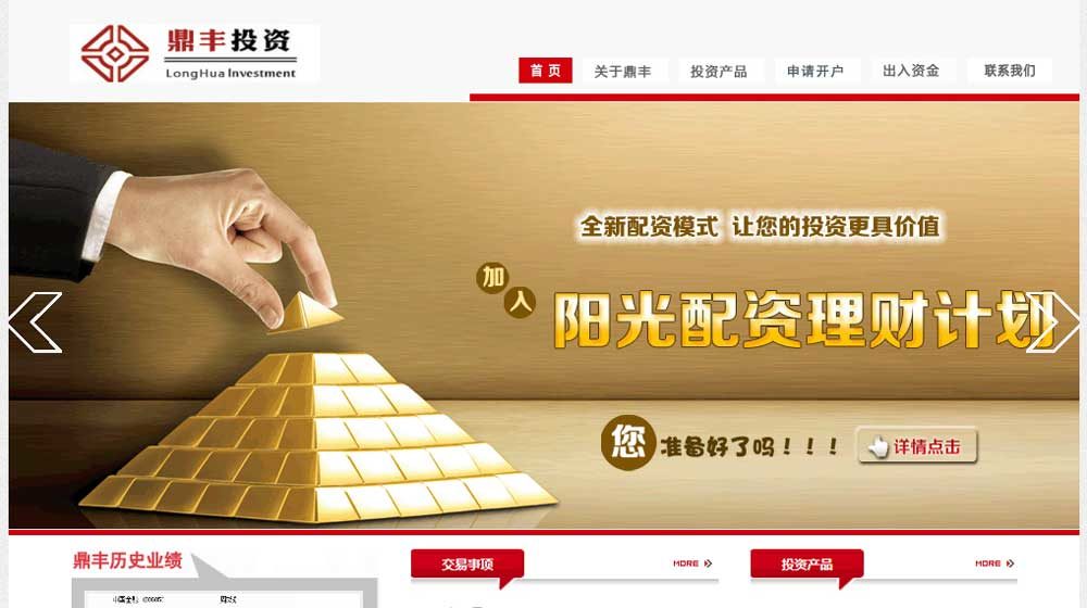 熱烈慶祝山東鼎豐投資有限公司官網成功上線